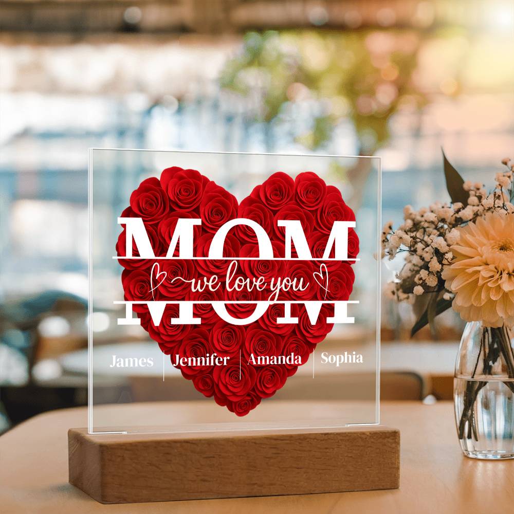 MOM Personalized Acrylic Square Plaque