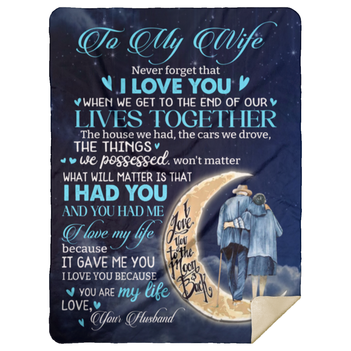 To My Wife Blanket - Never Forget that I Love You