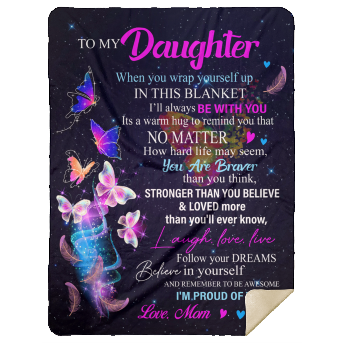 To My Daughter Blanket - Follow Your Dreams