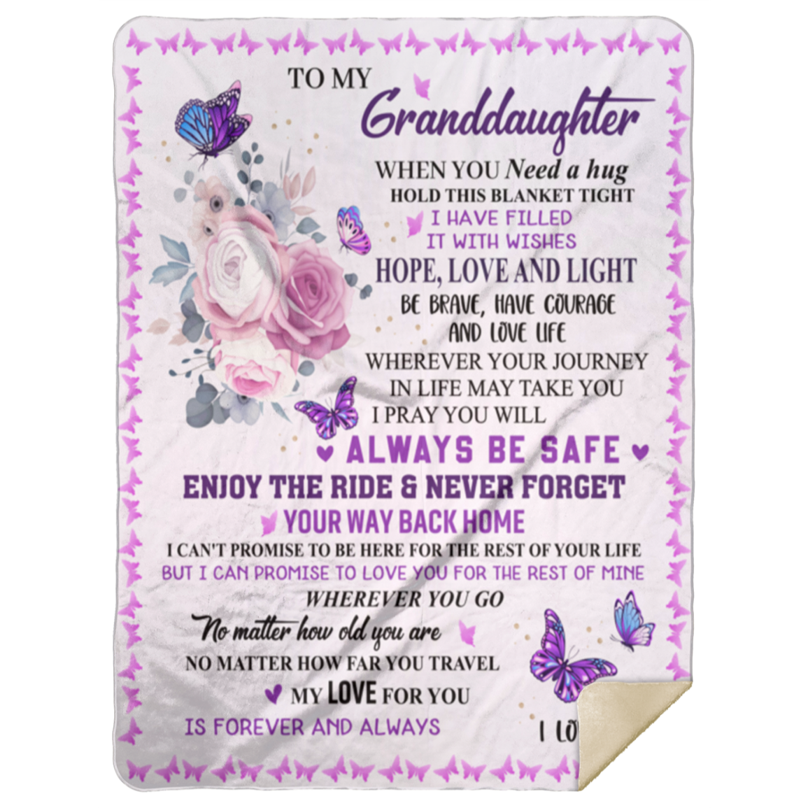 To My Granddaughter Blanket - Never Forget Your Way Back Home