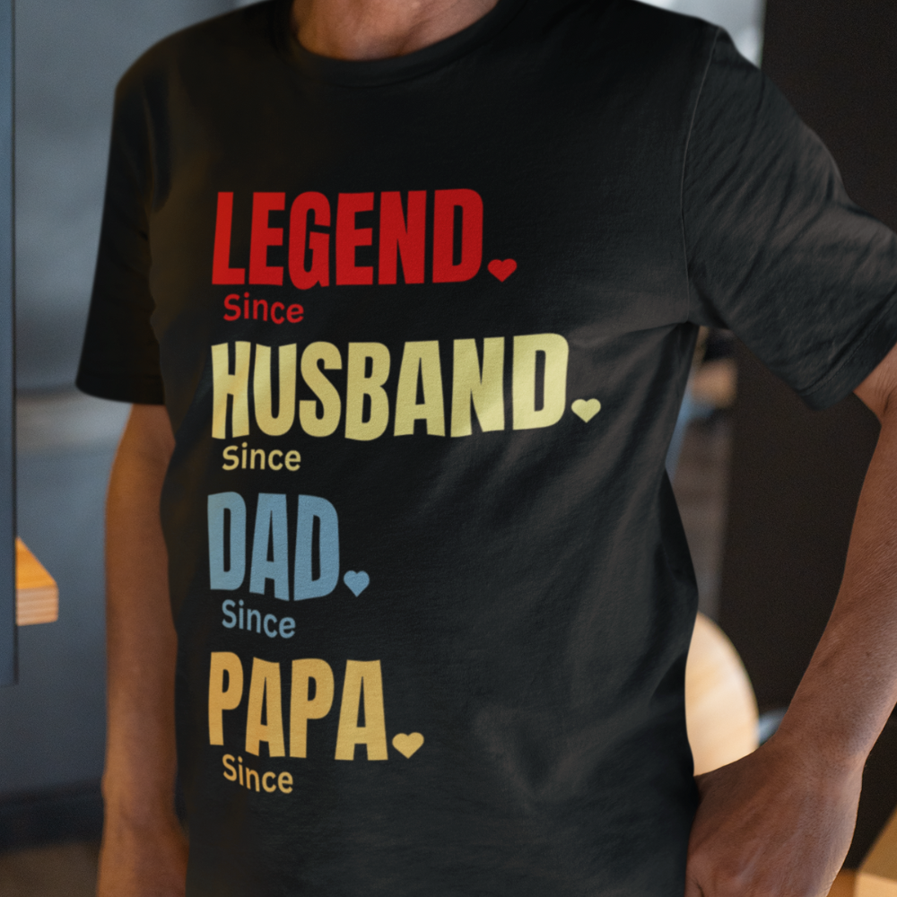 Personalized Legend Husband Dad Papa T-Shirt | Custom Gift Idea