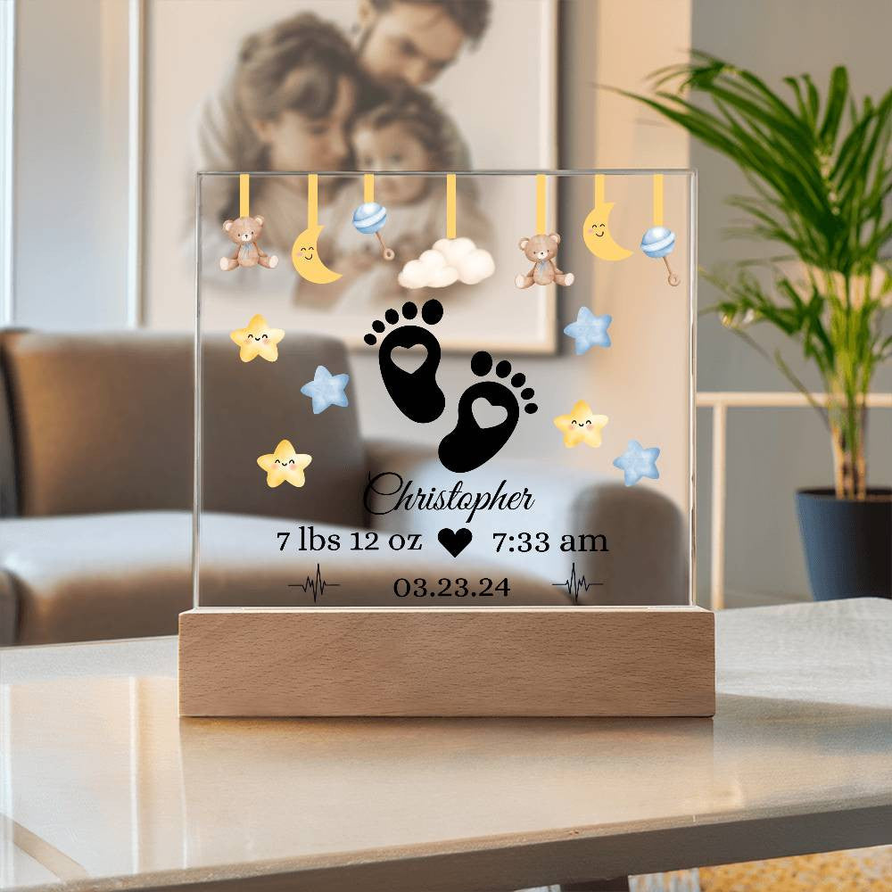 Baby Birthdate Acrylic Plaque - Personalize