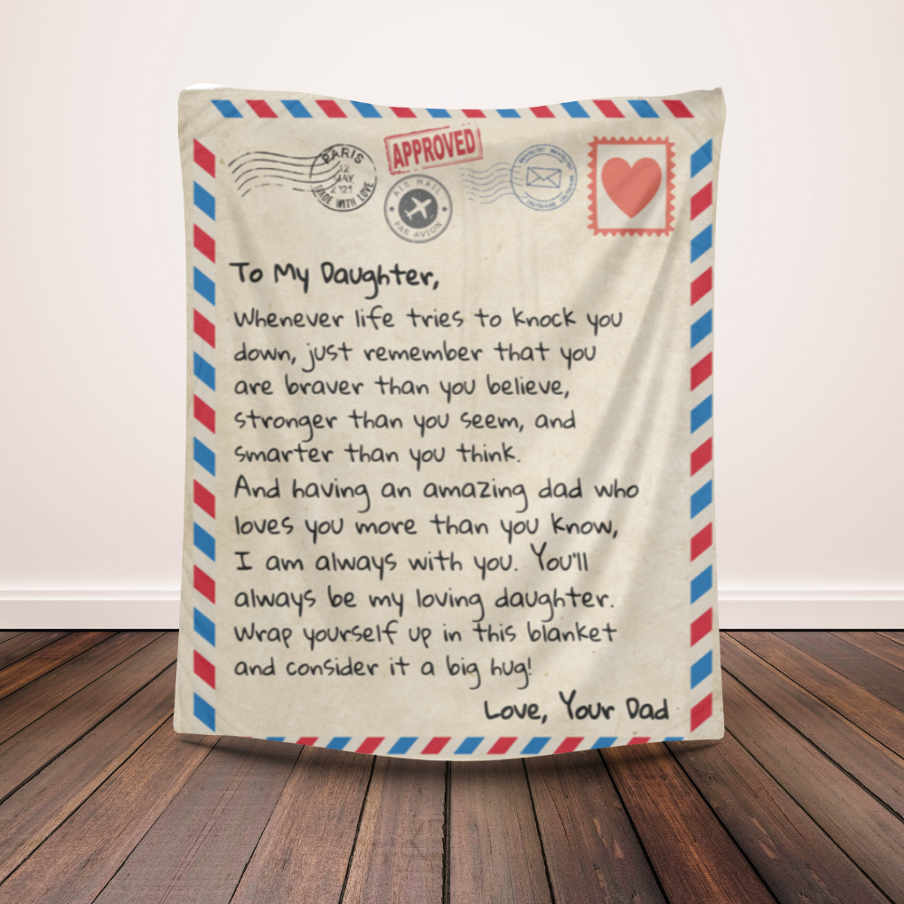 To My Daughter | Love Dad | Letter Blanket