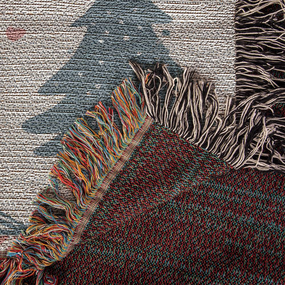 Personalized Christmas Heirloom Artwork Woven Blanket