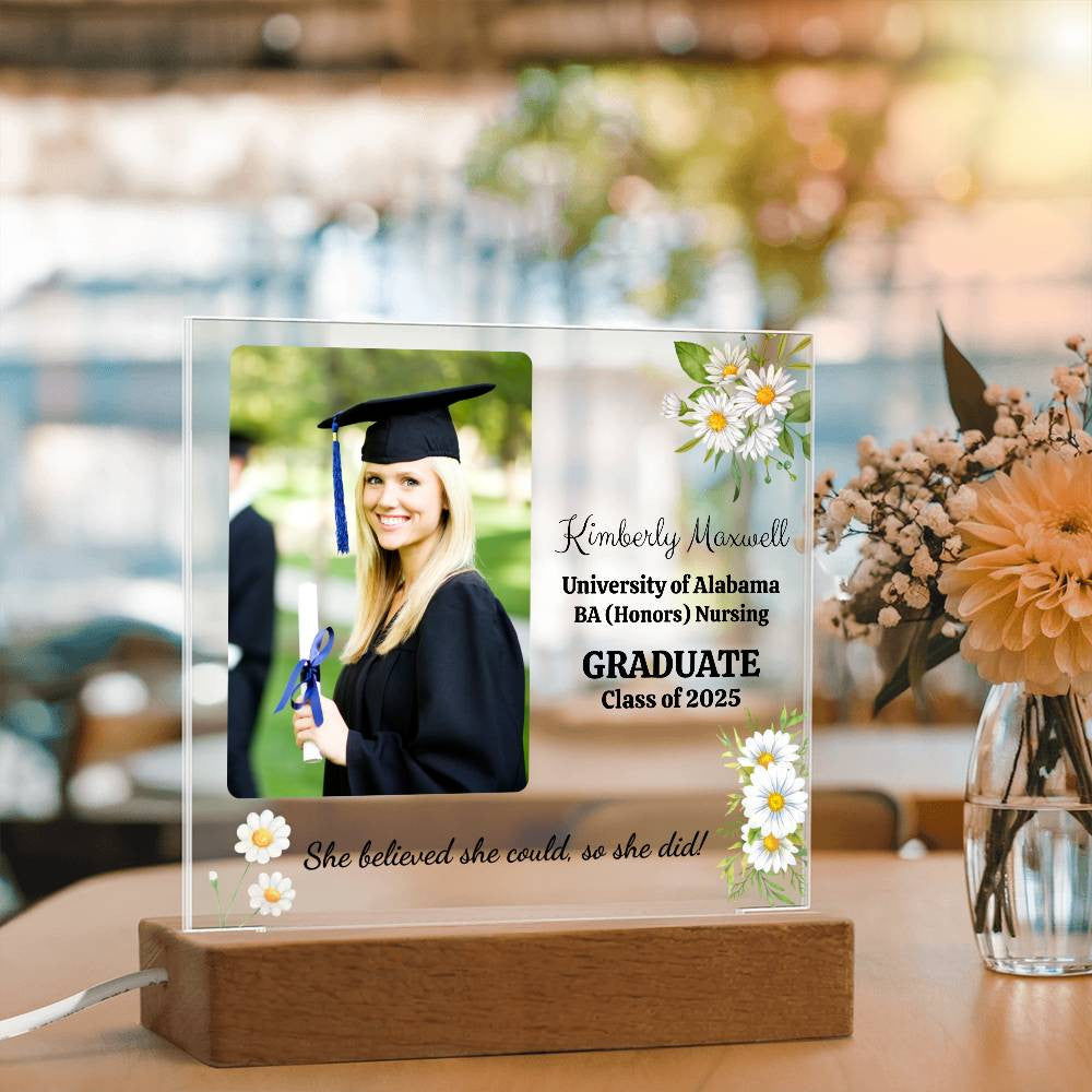 She Believed She Could, So She Did! Graduation Acrylic Plaque
