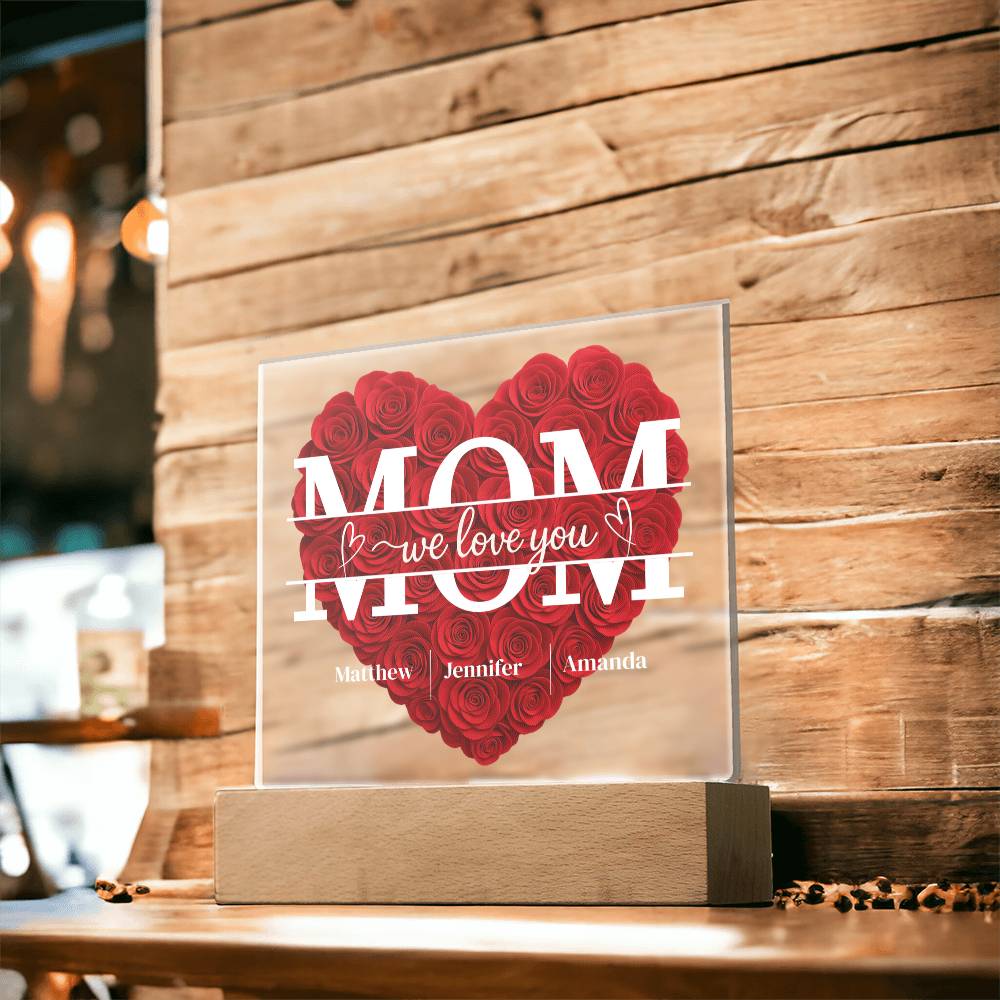 MOM Personalized Acrylic Square Plaque