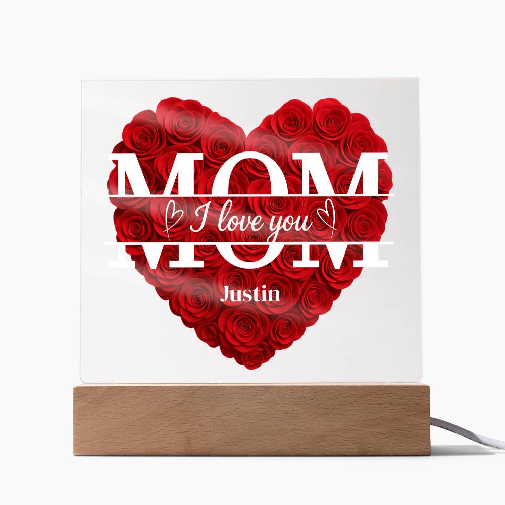MOM Personalized Acrylic Square Plaque