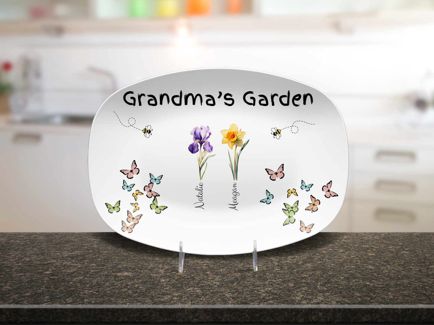 Personalized Grandma's Garden Platter