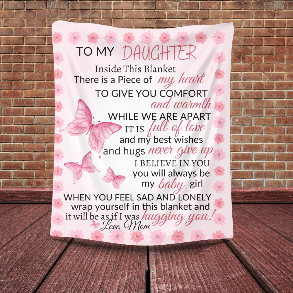To My Daughter Love, Mom - Fleece Blanket