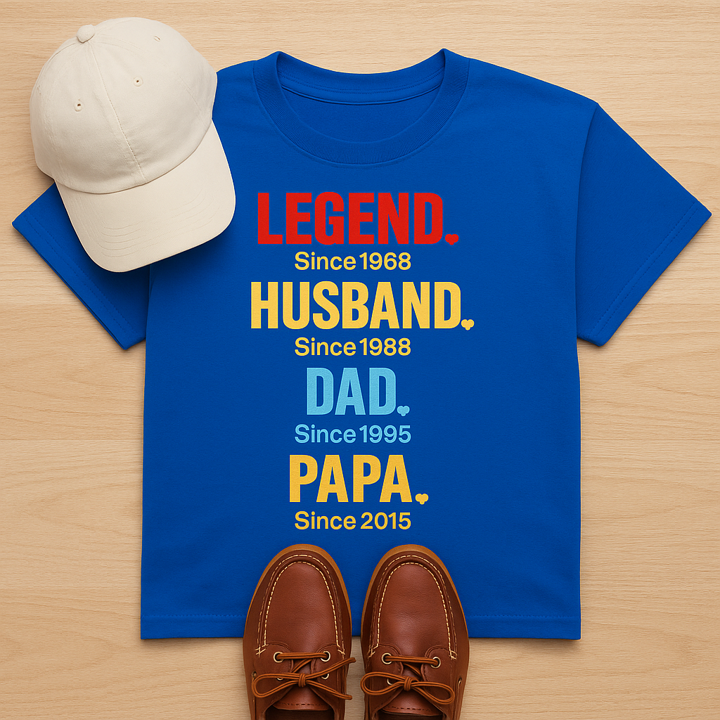 Personalized Legend Husband Dad Papa T-Shirt | Custom Gift Idea