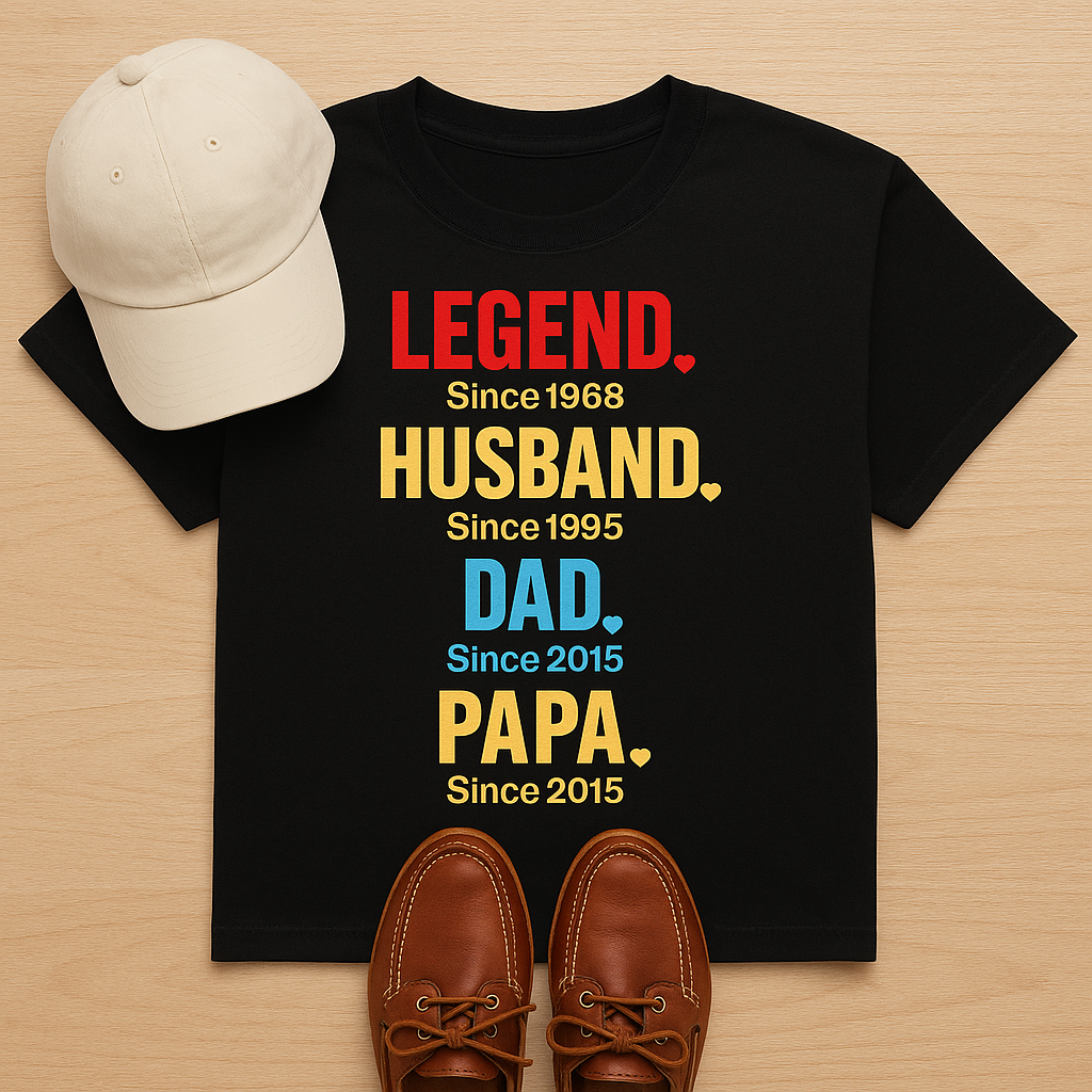 Personalized Legend Husband Dad Papa T-Shirt | Custom Gift Idea