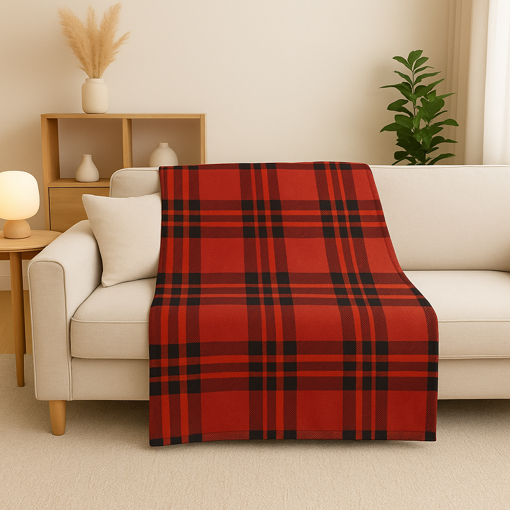 Cozy Plaid Blanket - Luxurious Silky Soft Throw Blanket