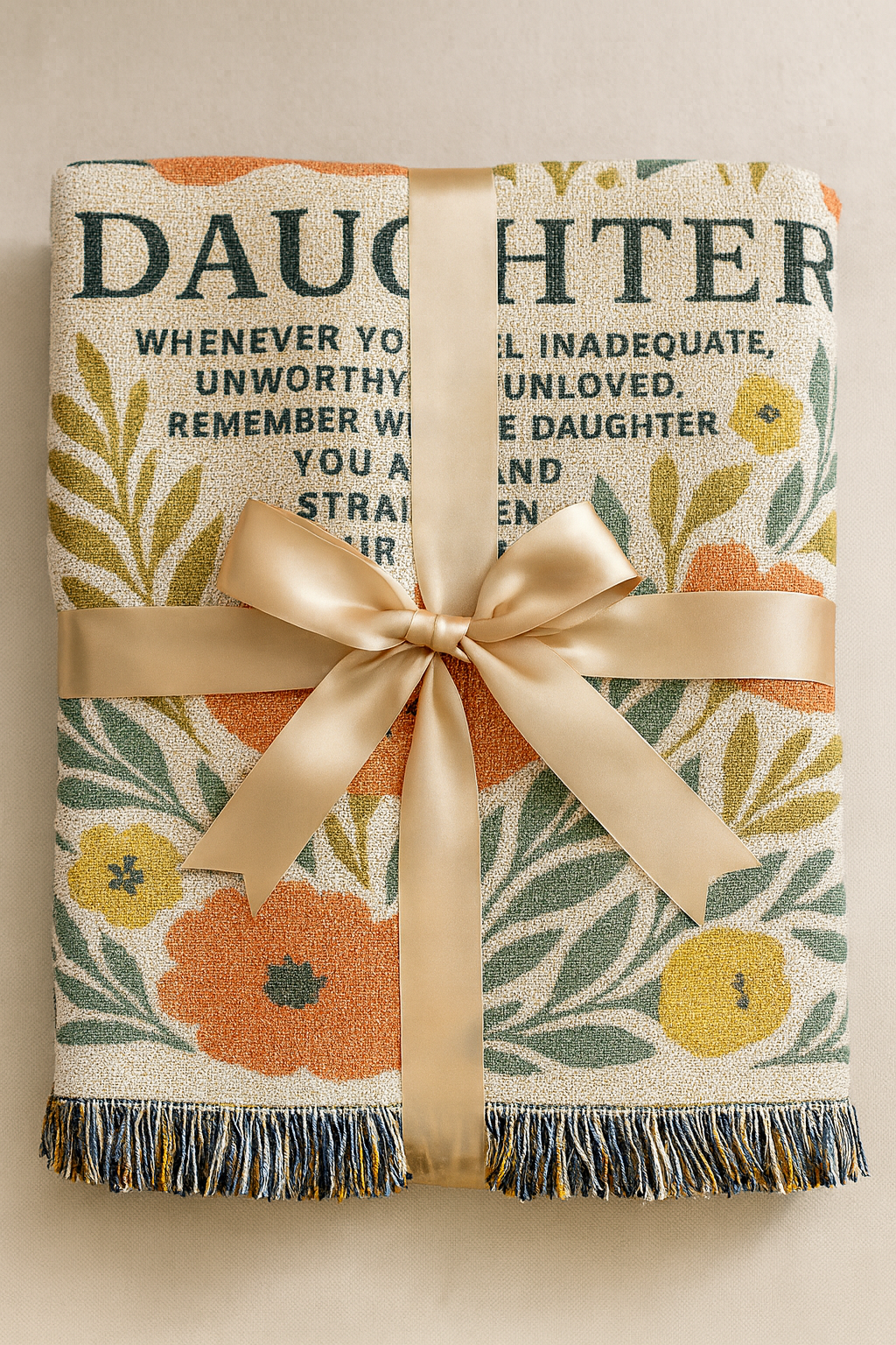 To My Daughter Blanket – Crown of Love | Cozy Woven Gift from Mom