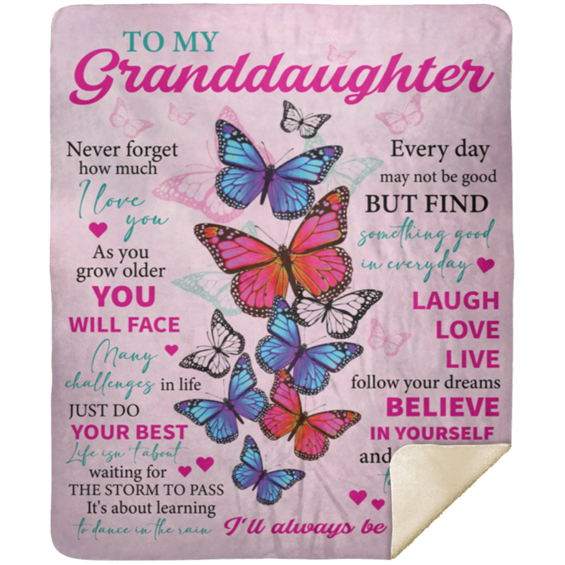 To My Granddaughter Blanket - Never Forget I Love You