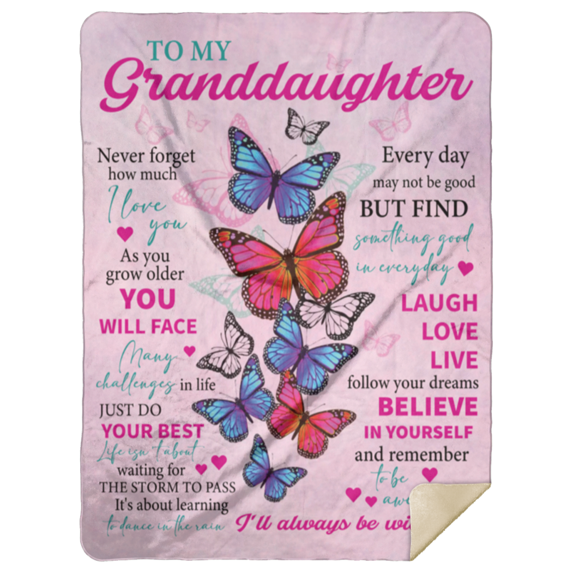 To My Granddaughter Blanket - Never Forget I Love You