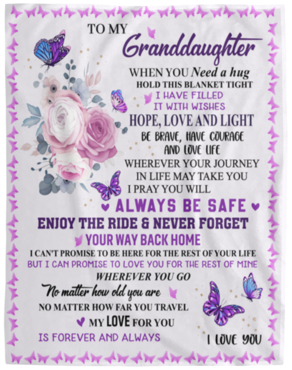 To My Granddaughter Blanket - Never Forget Your Way Back Home