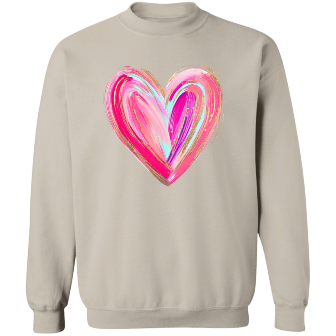 Brushstroke Heart T-Shirt and Sweatshirt
