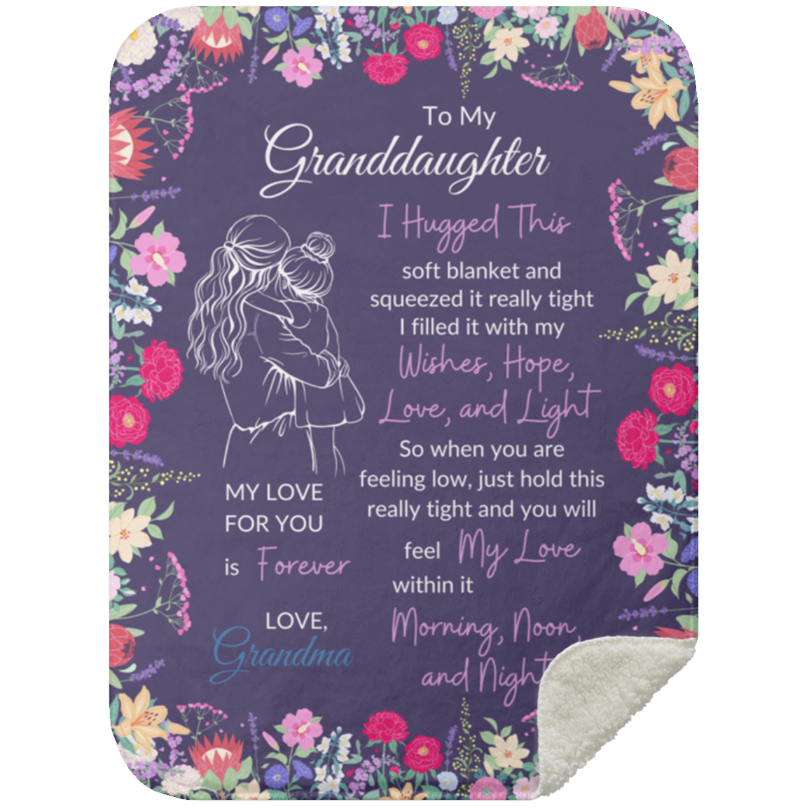 Granddaughter Sweet Words Blanket