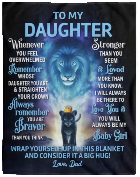To My Daughter Blanket - You Are Stronger Than You Seem