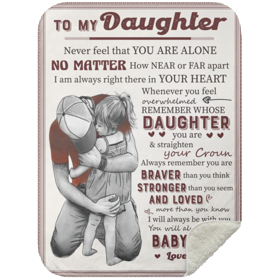 To My Daughter Love, Dad - Blanket