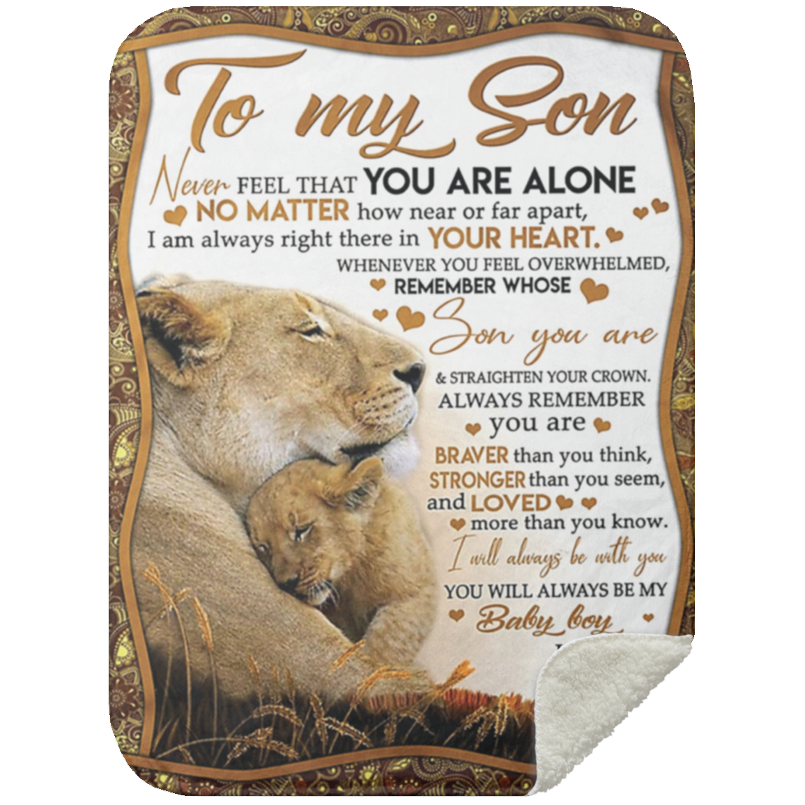 To My Son Blanket - Never Feel That You Are Alone