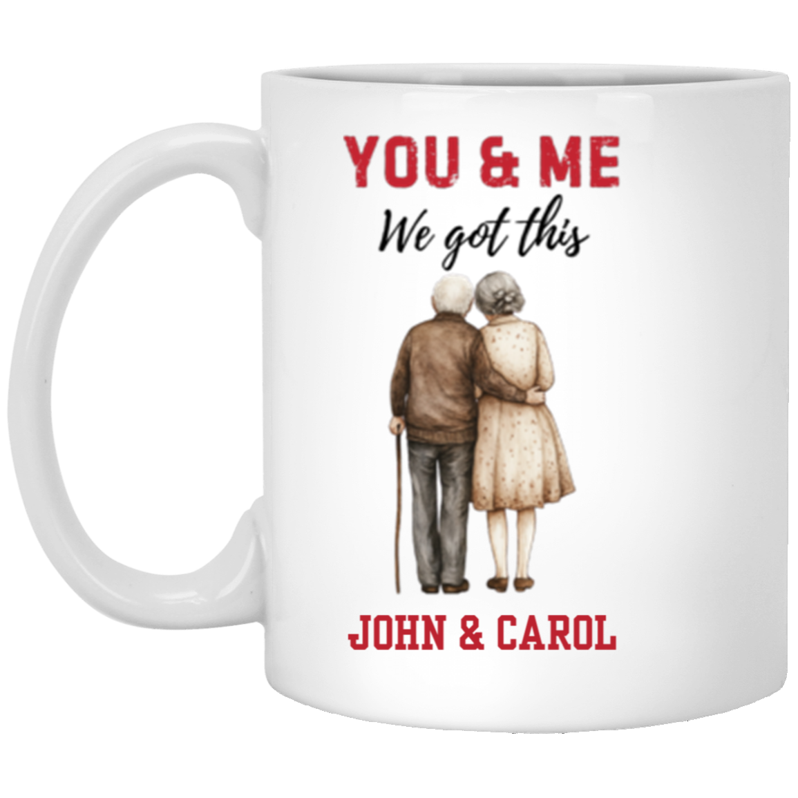 Personalized Soulmate Gift | Old Couple | Mug