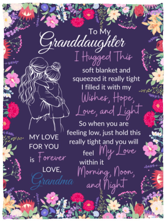 Granddaughter Sweet Words Blanket