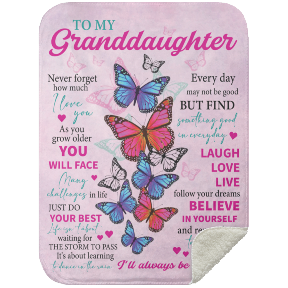 To My Granddaughter Blanket - Never Forget I Love You