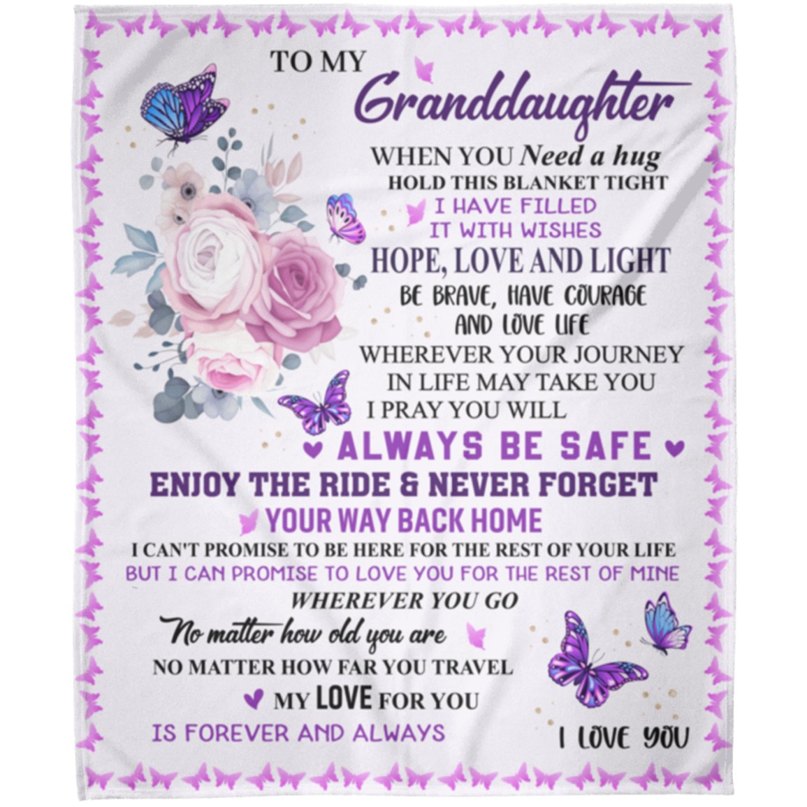 To My Granddaughter Blanket - Never Forget Your Way Back Home