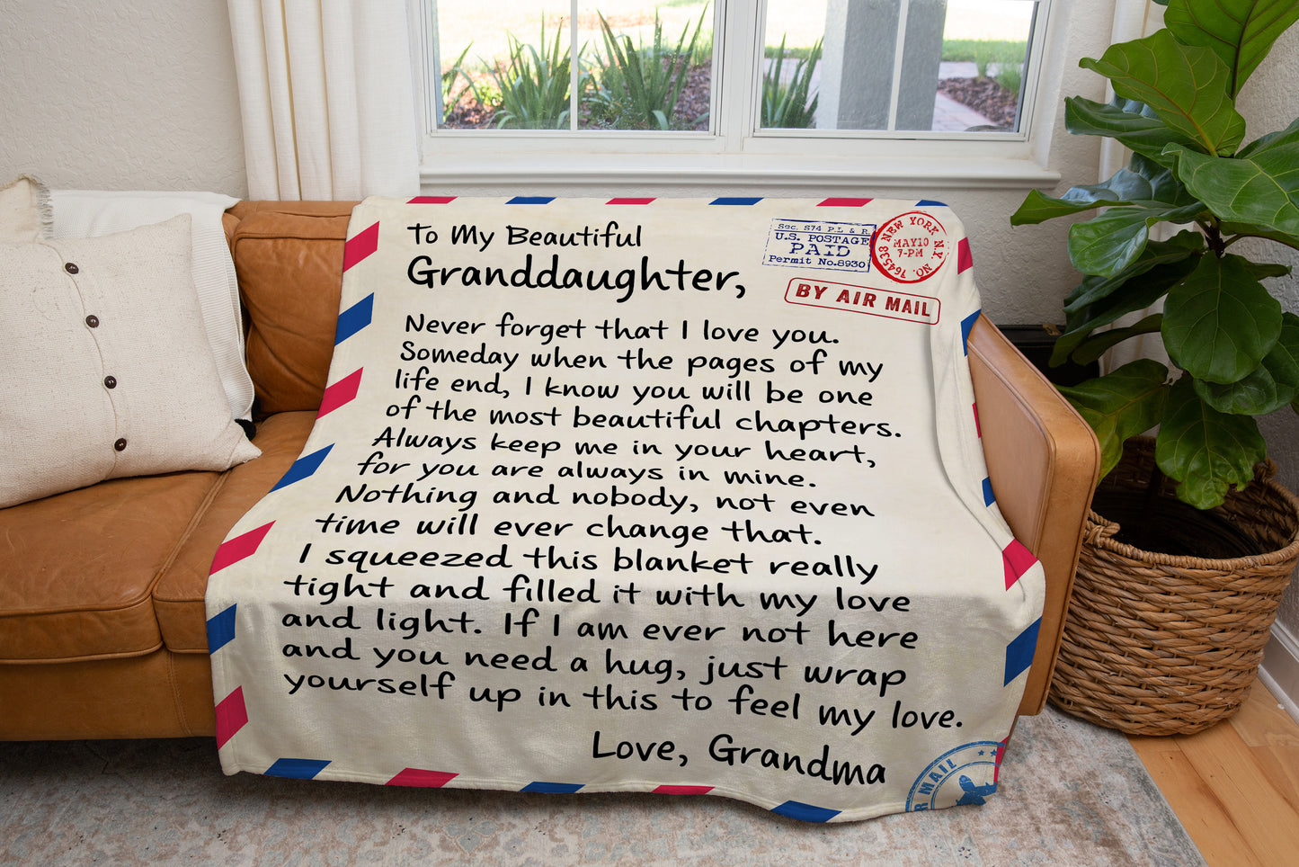 To My Beautiful Granddaughter Blanket- Always Keep Me in Your Heart