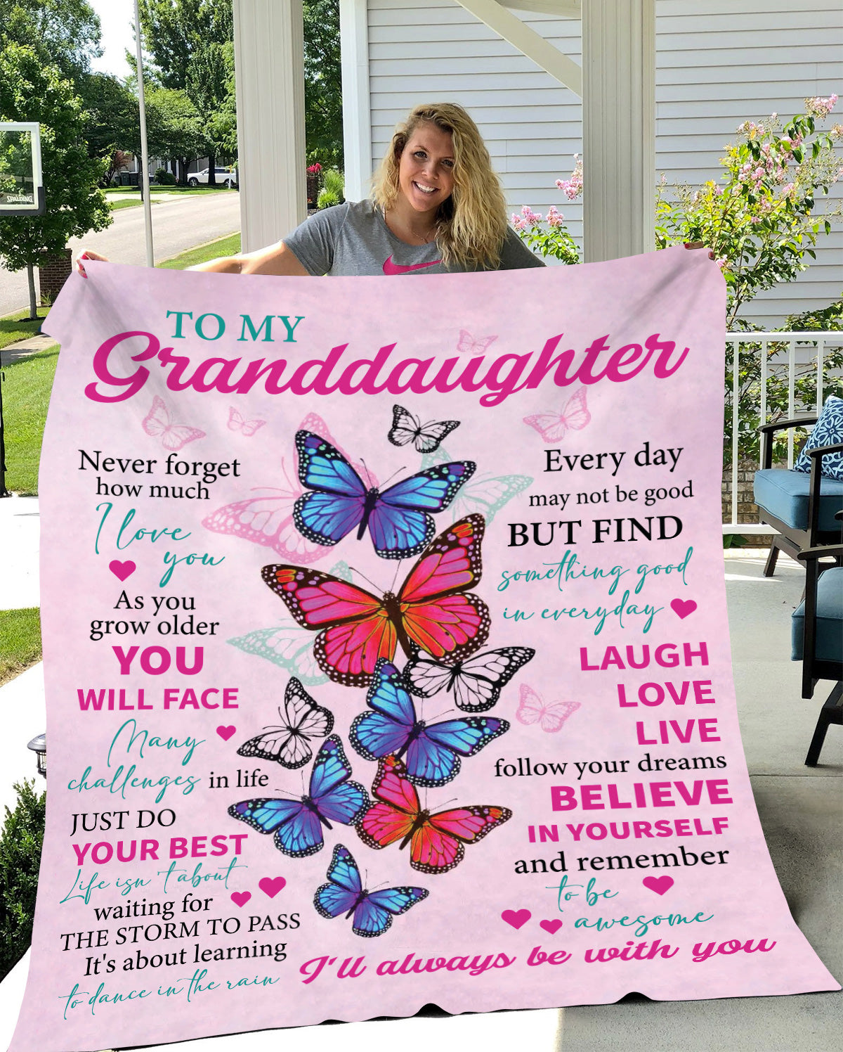 To My Granddaughter Blanket - Never Forget I Love You