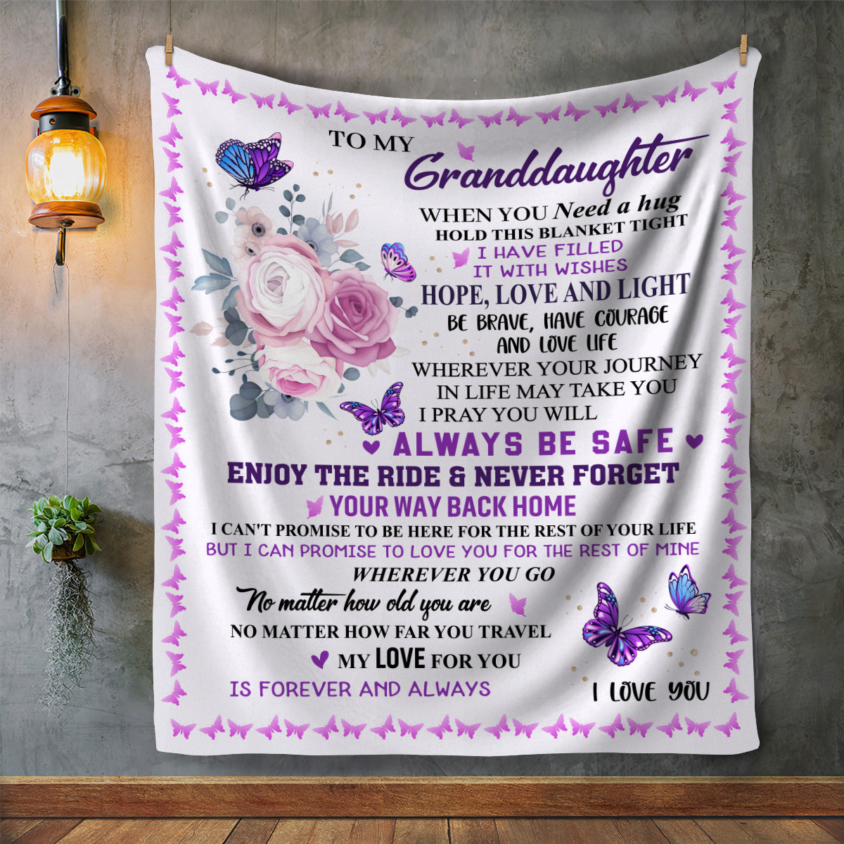 To My Granddaughter Blanket - Never Forget Your Way Back Home