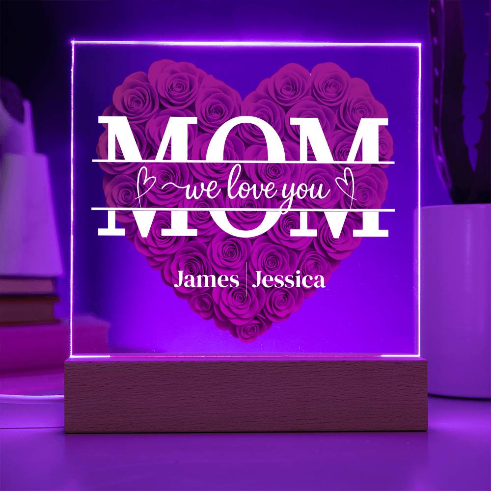 MOM Personalized Acrylic Square Plaque