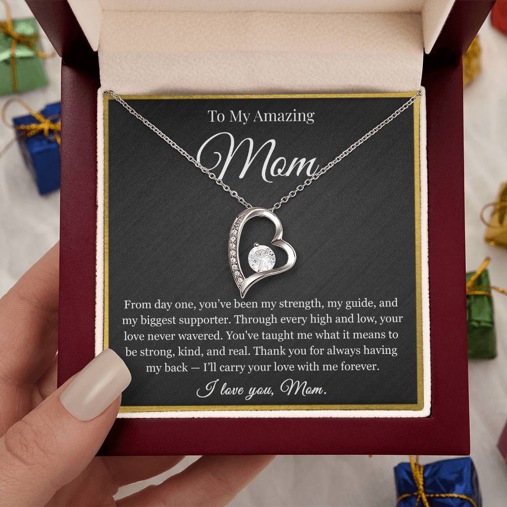 To My Amazing Mom My Biggest Supporter - Forever Love Necklace