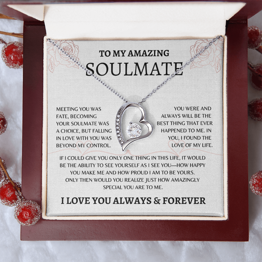 To My Amazing Soulmate | Love of My Life - Forever Love Necklace