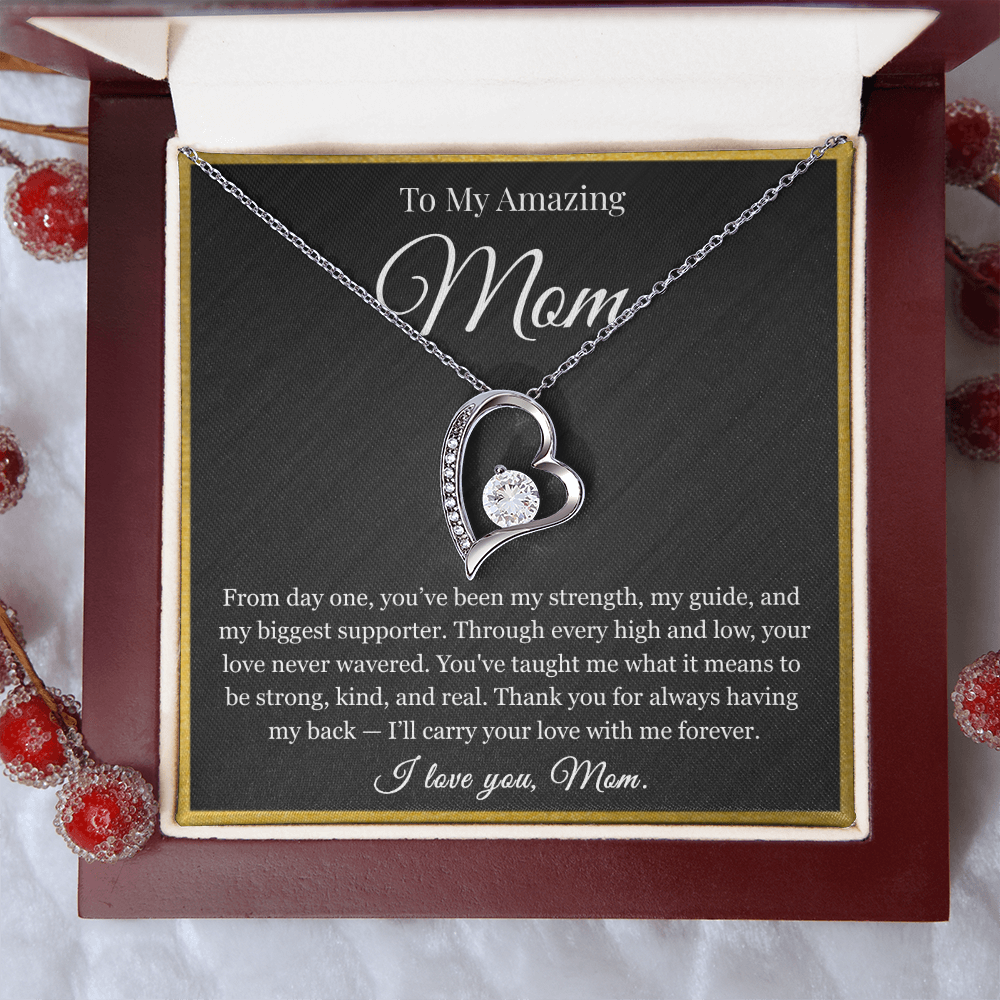 To My Amazing Mom My Biggest Supporter - Forever Love Necklace