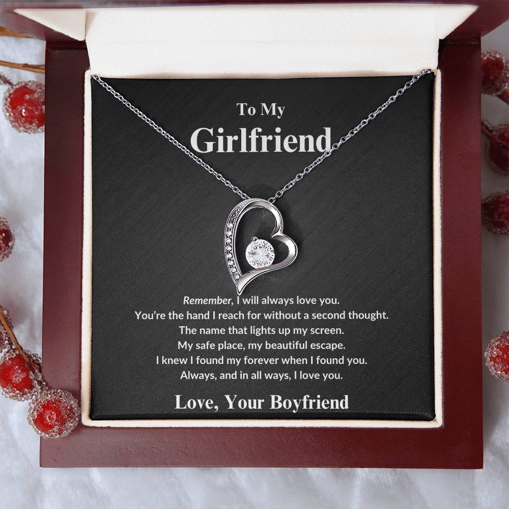 To My Girlfriend, You're the Hand I Reach For - Forever Love Necklace