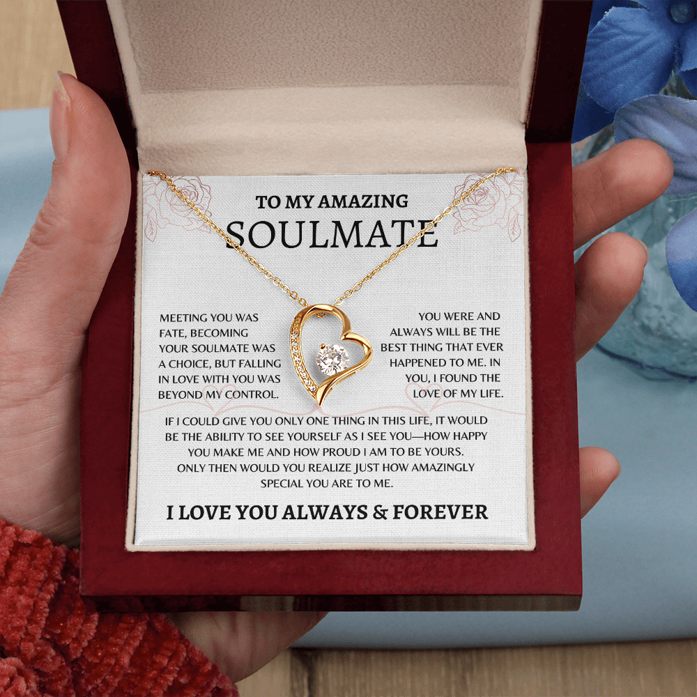 To My Amazing Soulmate | Love of My Life - Forever Love Necklace