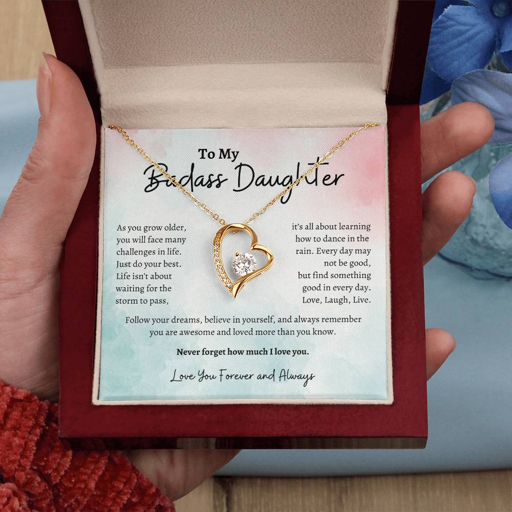 To My Badass Daughter | Forever Love Necklace