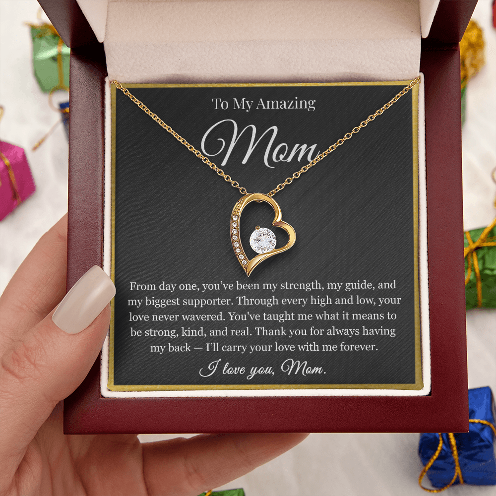 To My Amazing Mom My Biggest Supporter - Forever Love Necklace