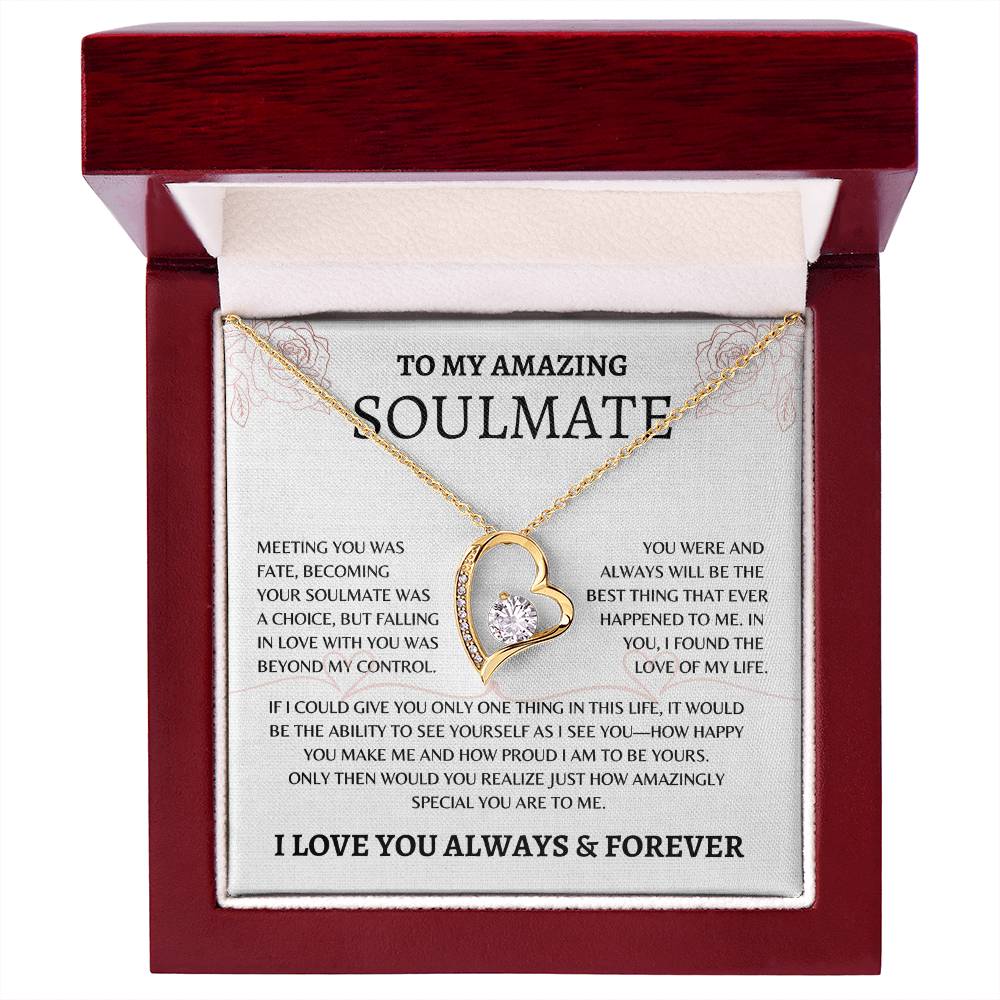 To My Amazing Soulmate | Love of My Life - Forever Love Necklace
