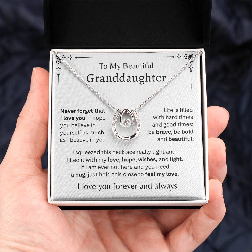 To My Granddaughter | Be Bold and Beautiful - Horseshoe Necklace