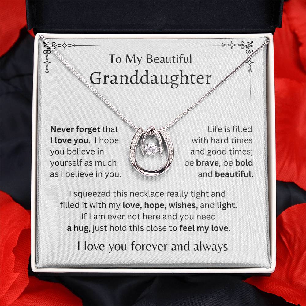 To My Granddaughter | Be Bold and Beautiful - Horseshoe Necklace