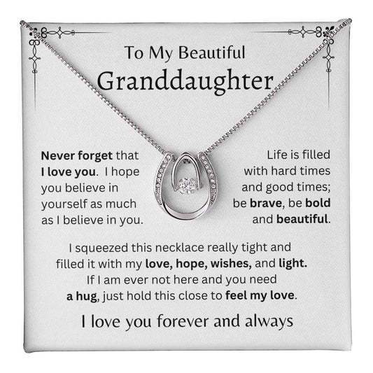 To My Granddaughter | Be Bold and Beautiful - Horseshoe Necklace
