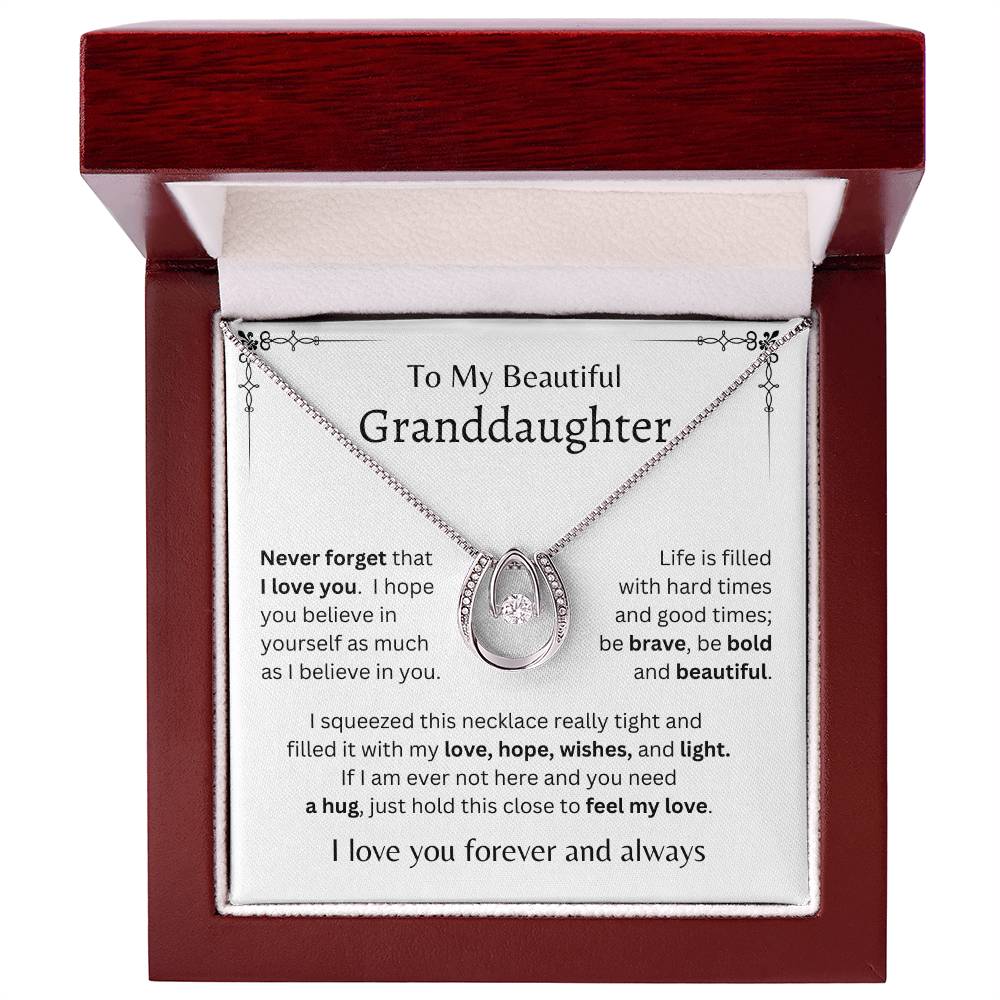To My Granddaughter | Be Bold and Beautiful - Horseshoe Necklace