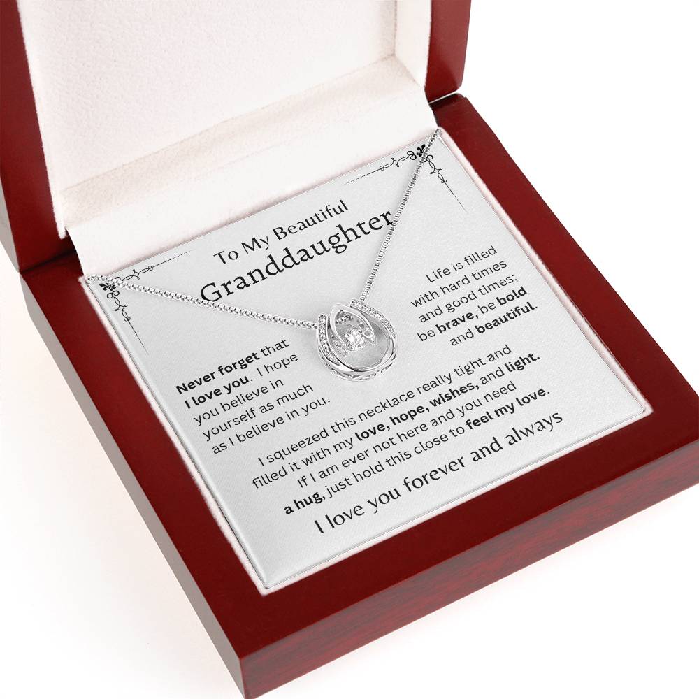 To My Granddaughter | Be Bold and Beautiful - Horseshoe Necklace