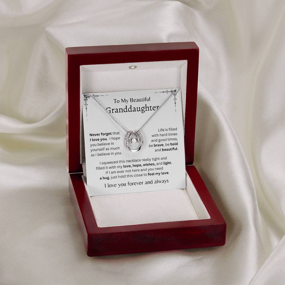 To My Granddaughter | Be Bold and Beautiful - Horseshoe Necklace