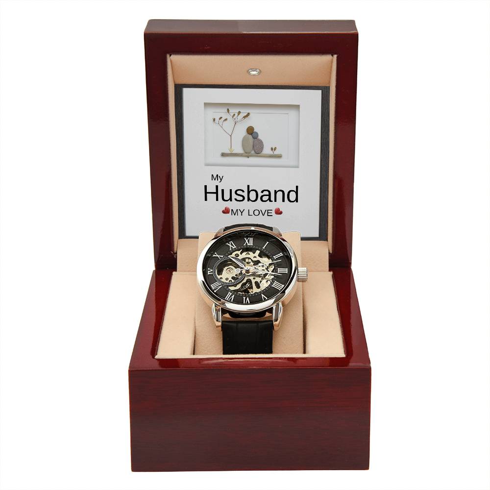 To My Husband, My Love - Men's Openwork Watch