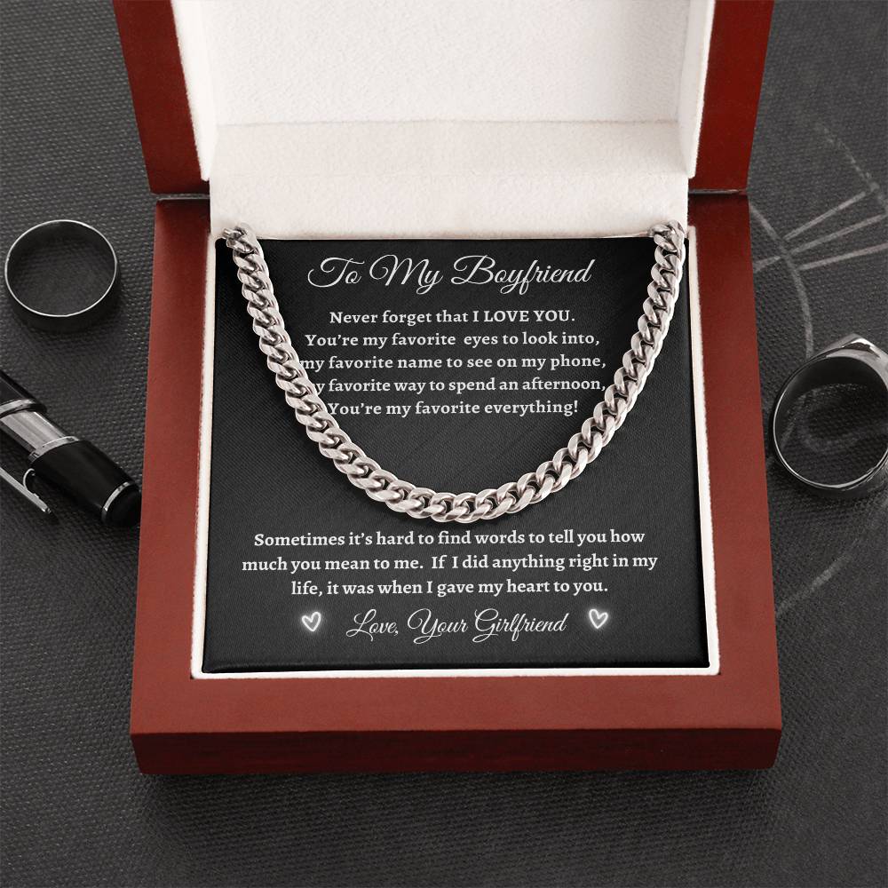 To My Boyfriend - Cuban Chain Necklace