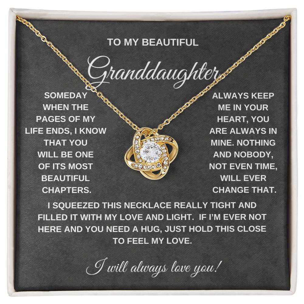 To My Granddaughter | Love Knot Necklace - GW